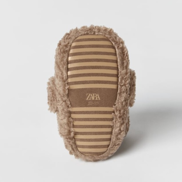 NWT Zara Size 12 Puppy dog faux shearling slippers - Picture 4 of 5